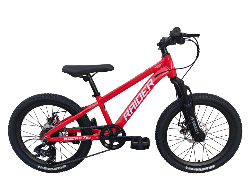 Raider Rocket MTB 20-inch mountain bike in red