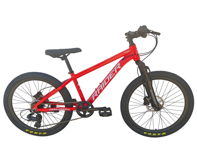 Raider Trailhawk MTB 24-inch mountain bike in red